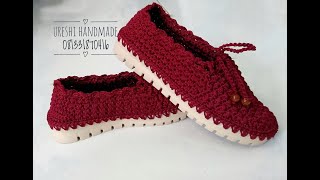 #sepaturajut #rajutsepatu Tutorial Sepatu Rajut Wanita