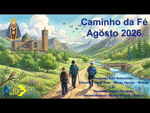 DIA 04 - Caminho da Fé 2026 - Crisólia - MG a Inconfidentes - MG (07/08/2026)