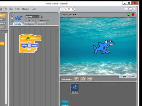 Scratch Programming Shark Attack Game 1