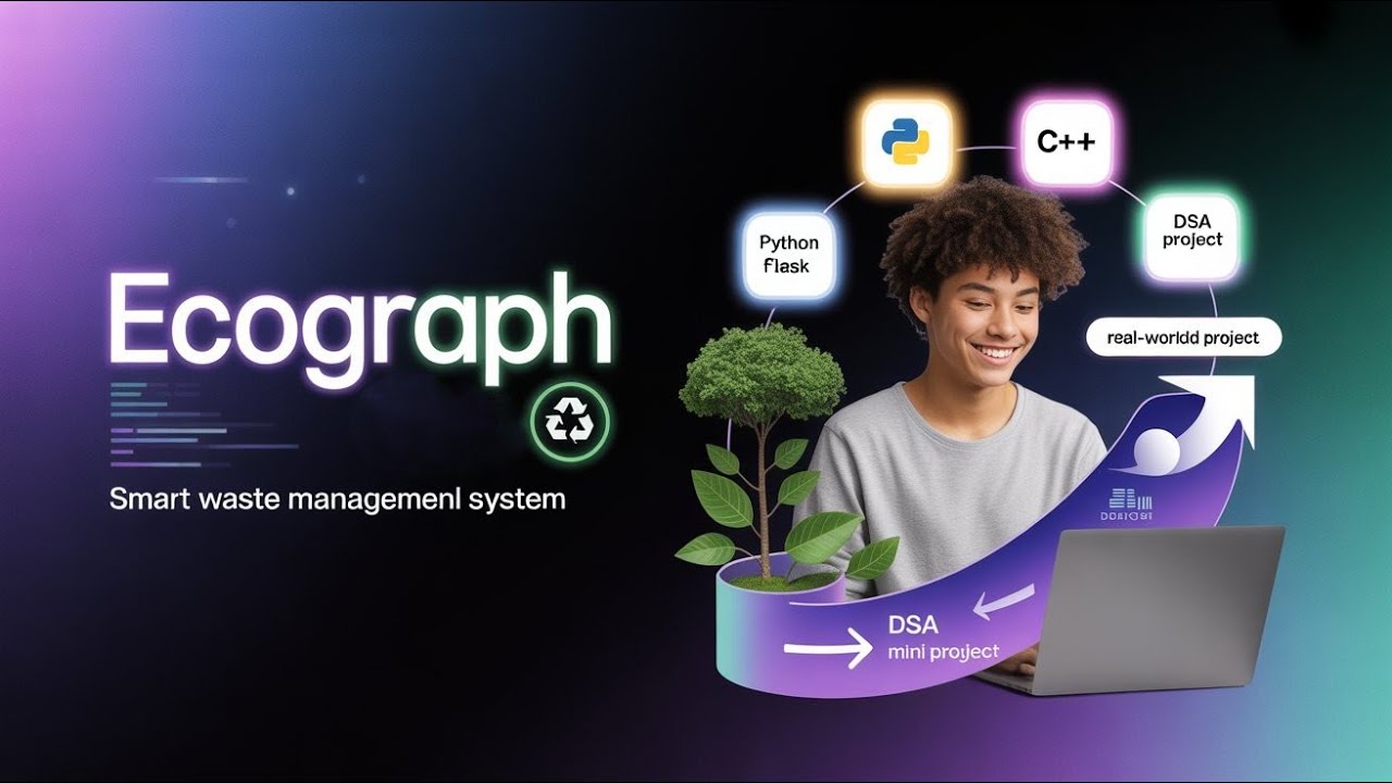 EcoGraph 🚛 Smart Waste Management | Real-World DSA Project (Python + C++)