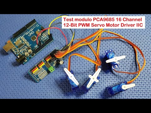 PCA9685. Test modulo 16ch 12bit PWM Servo Controller