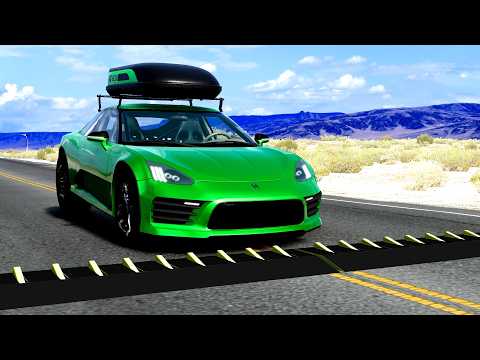 Massive Spike Strip Pileup Car Crashes #145 – BeamNG Drive | CrashBoomPunk