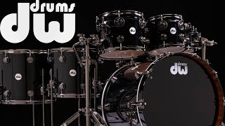 Video thumbnail for DW Collector's 7pc Maple/Mahogany Shell Pack - Piano Black Lacquer by cymbalfusion drum shop