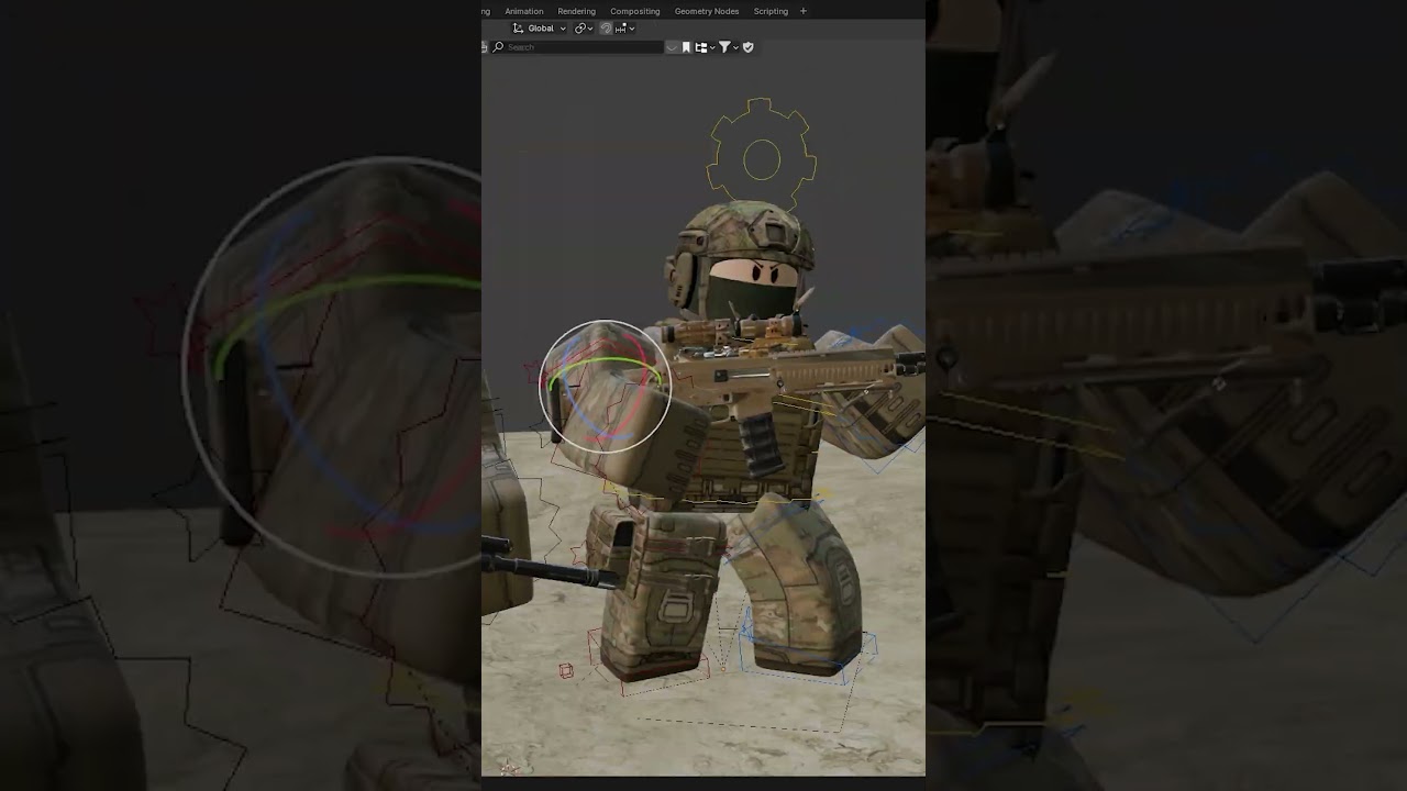 Military Roblox GFX Tutorial #roblox #robloxgfx #gfx #tutorial #tips #blender3d #3dart #military