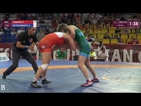 1/8 WW - 65 kg: A. RUTKAUSKAITE (LTU) df. S. IVANOVA (BUL) by VPO1, 5-4