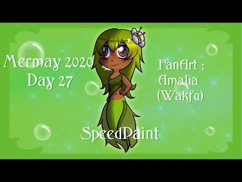 ♪ Speed Paint | Mermay Day 28 - FanArt : Princess Amalia Sheran Sharm (Wakfu) ♪
