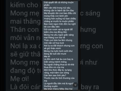 Nhạc Cho Mẹ - Mikelodic (Lyrics)