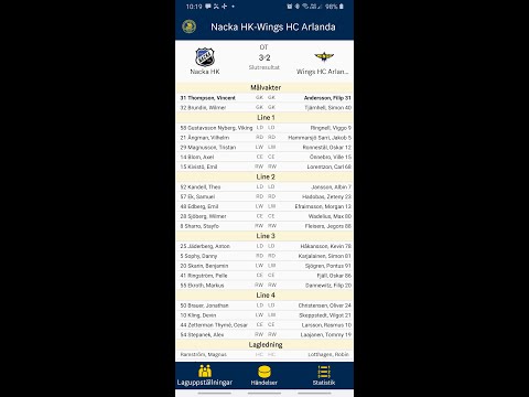 Nacka HC VS: Wings HC J18 Regional 25/10-20
