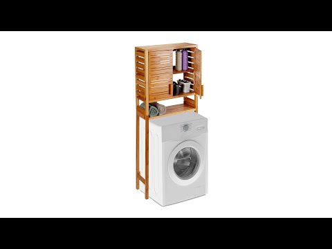 Waschmaschinenschrank Bambus Braun - Bambus - 66 x 165 x 26 cm