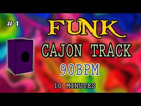 10 Minute of Funk Cajon Groove Backing Track - 90 BPM #1