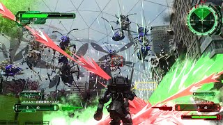 【地球防衛軍6】青蜂の大群をデクスターの超連射で圧倒する DLC2 M13 スカイアタック INF 初期体力フェンサー