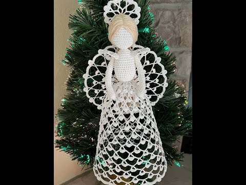 Beautiful 12” Angel Christmas Tree Topper - Crochet Tutorial #21