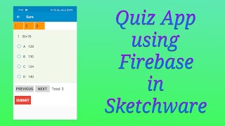 Download the video "Part 1: A quiz app using Firebase in Sketchware"