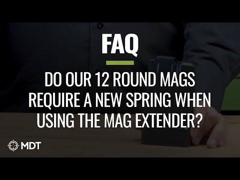 MDT FAQ - Do our 12 round mags require a new spring when using the extender?