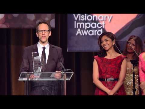 Craig Gerber & Silvia Olivas accept award at 2017 NHMC #ImpactAwards