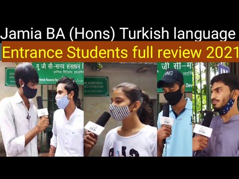 Jamia BA (Hons) Turkish language Entrance Exam 2021-22 Students full review.