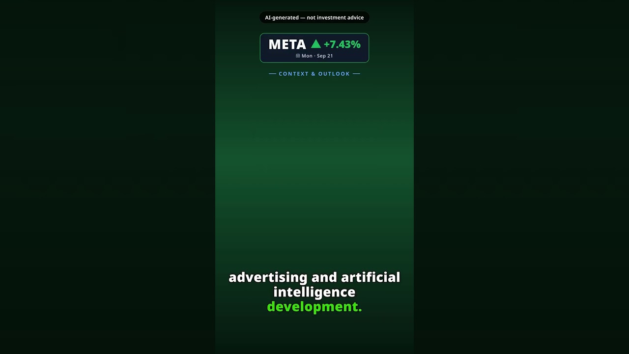 Por que a ação da Meta Platforms sobe com força hoje? META +7.43%