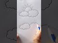 Sun Rain Sky Clouds Drawing Short Reels Rongdhonuartanddrawing