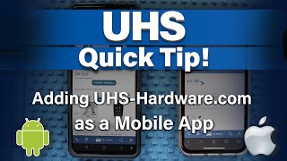 How to add UHS Website as a Mobile APP