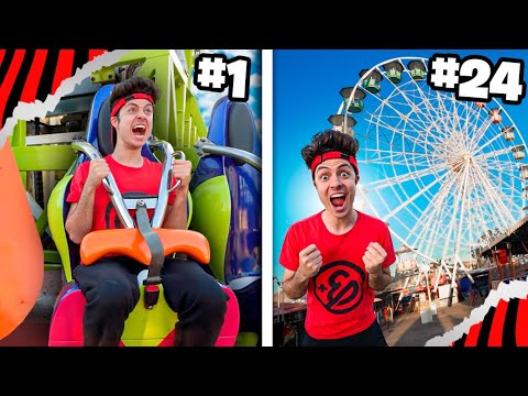 FOMOS EM 24 BRINQUEDOS EM 24 HORAS NO PARQUE DE DIVERSÕES!