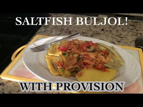 HOW TO MAKE SALTFISH BULJOL AND GROUND PROVISION