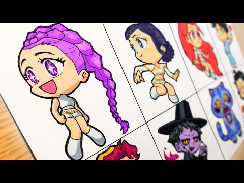 Drawing All K-Pop Demon Hunters Characters in Chibi Style (Ending Credits) #03