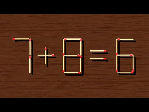 Turn the wrong equation 7+8=6 into correct, Matchstick puzzle