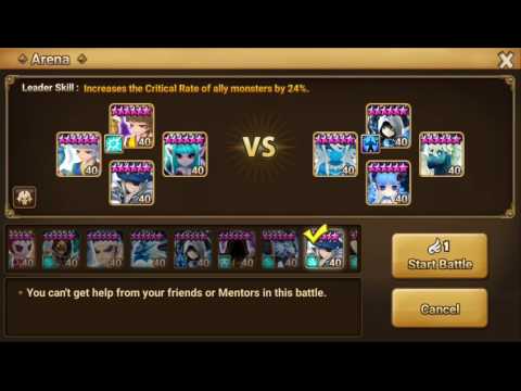Summoners wars - Pungbaek testing and sleep combo with woosa and dark succubs Isael