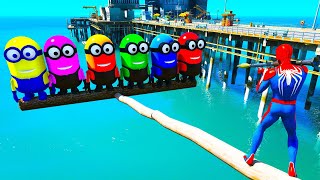 GTA 5 Epic Ragdolls | Spiderman Vs Super Heroes Jumps/Fails Episode 05