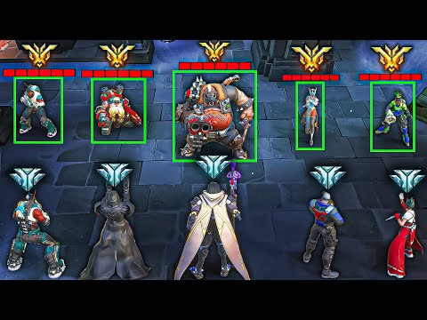 5 AIMBOT DIAMONDS vs 5 TOP 500s - Who wins?! (Overwatch 2)