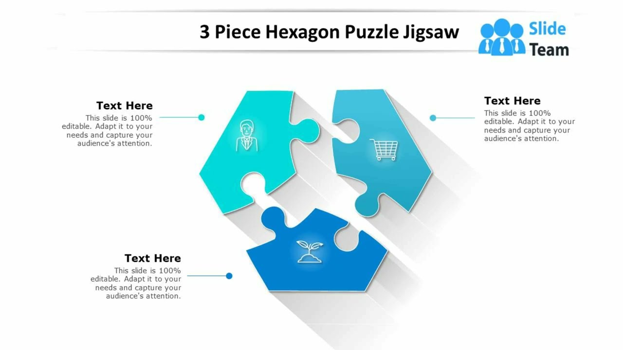 3 Piece Hexagon Puzzle Jigsaw