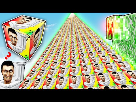 999.999.999 METRE SKİBİDİ TUVALET ŞANS BLOKLARI KULESİ - Minecraft