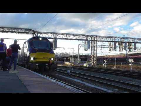 DRS 88002,68027 and 68025 work The Settle & Carlisle Pioneer 20/05/17