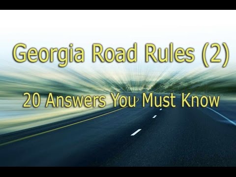 Georgia Permit Test - 20 Questions You Must Know Video