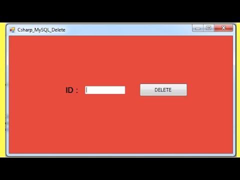 C# & MySQL - How To Delete Data From MySQL Database Using C# [ With Source Code ] Video