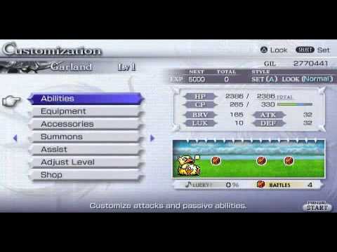 [ENG] Dissidia 012 [duodecim] - Final Fantasy - Fast leveling/EXP farm trick