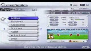 [ENG] Dissidia 012 [duodecim] - Final Fantasy - Fast leveling/EXP farm trick