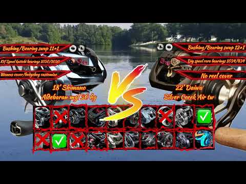 18 Shimano Aldebaran mgl Vs 22 Daiwa Silver Creek Air tw Stream Custom (micro finesse system)