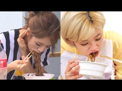 걸그룹 짜장면 먹방 모음(침샘주의..) jajangmyeon 炸醬麵