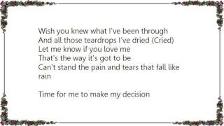 Bobby Vee - Teardrops Fall Like Rain Lyrics