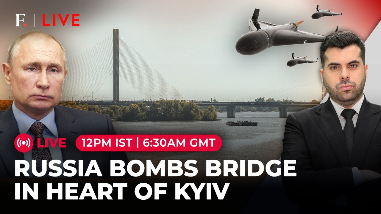 LIVE | Ukraine Under Drone Blitz: Kyiv Bridge Hit As Putin Warns NATO | Firstpost