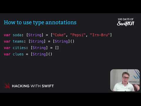 How to use type annotations – Swift for Complete Beginners