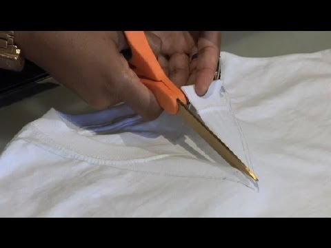 So schneiden Sie ein normales T-Shirt in einen V-Ausschnitt: T-Shirt-Stile