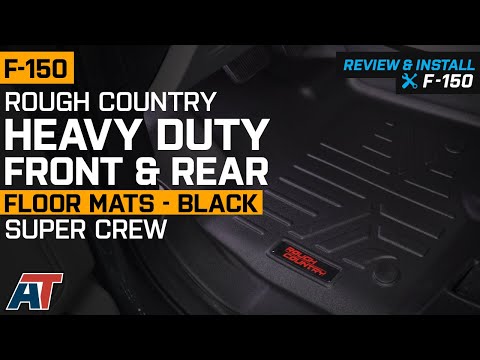 2015-2019 F150 SuperCrew Rough Country Heavy Duty Front & Rear Floor Mats - Black Review & Install