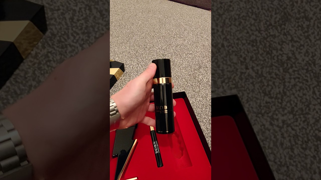 Watch video Bad boy Carolina Herrera box opening Now Bad boy Carolina Herrera box opening