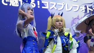 東京ゲームショウ2024 Level Infiniteブース ノイズ 紅蓮 ラプラス ビスケット アンカー コスプレコンパニオン4K