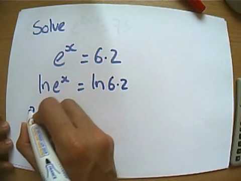 Introduction to solving equations involving e and ln Video