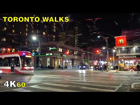 Toronto Friday Night Lockdown Walk on Queen & King West - December 4, 2020