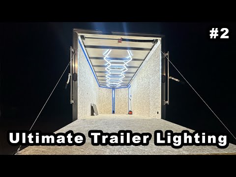 Coolest Trailer Lighting! Hexagon Garage Lights -  Ultimate Trailer Build #2