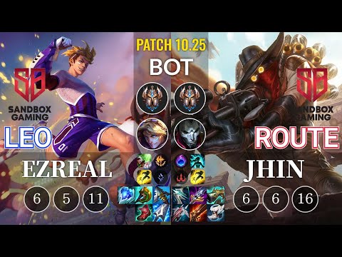 SB Leo Ezreal vs SB Route Jhin Bot - KR Patch 10.25